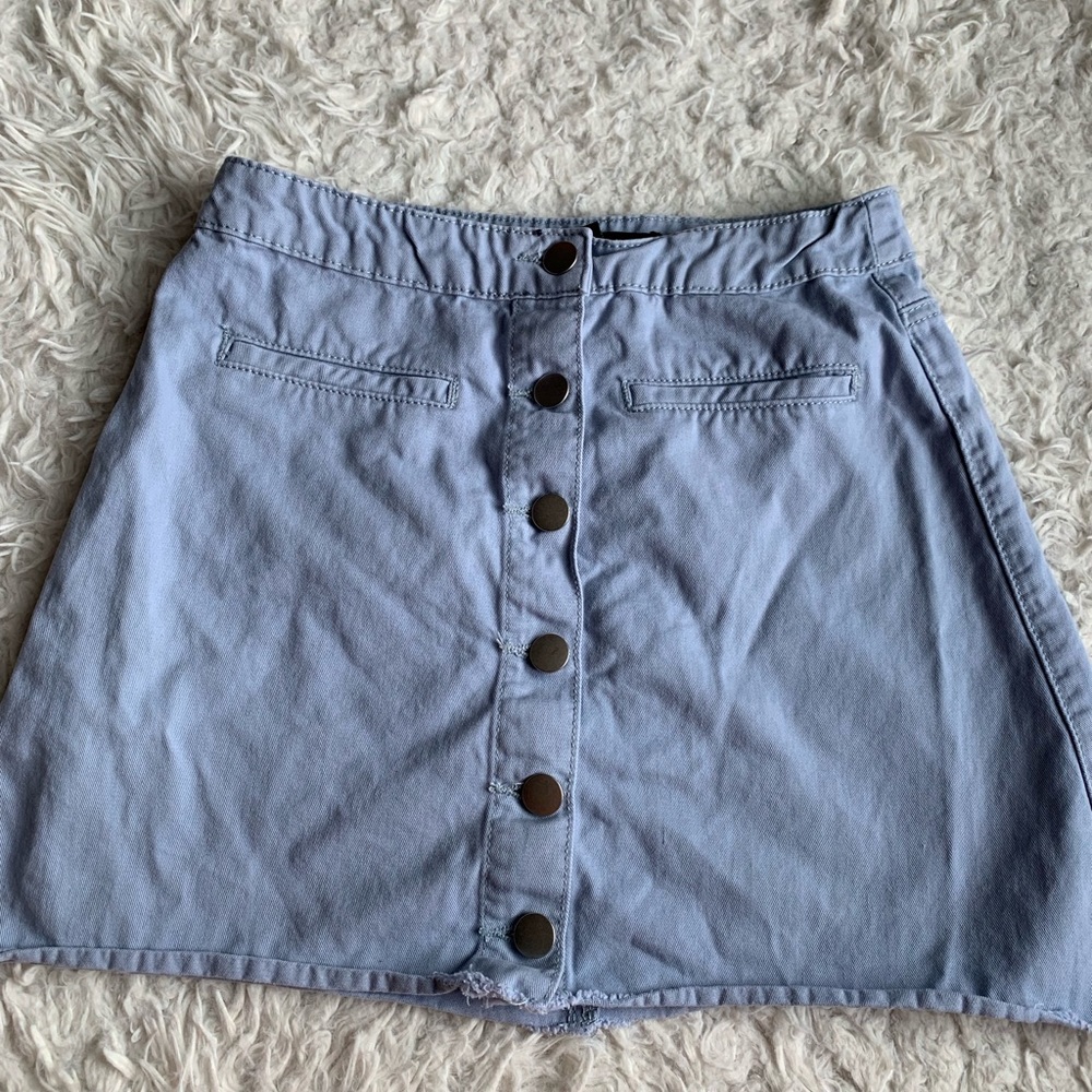 Button up jean skirt